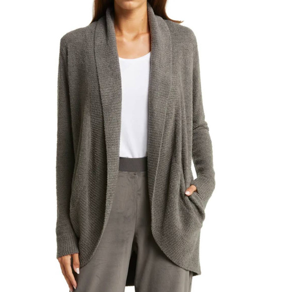 Barefoot Dreams Sweaters - Barefoot dreams CozyChic Lite Circle Cardigan in Charcoal Black Women Size XS/S